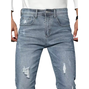 2024 pantalones vaqueros para hombre de alta calidad, pantalones vaqueros transpirables ajustados de bajo precio para hombre, pantalones vaqueros ajustados fabricados en Pakistán para hombre - Product Image 3