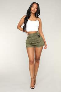 Nouveau design, sur mesure, OEM, coton, short cargo pour femme, taille haute, écologique, respirant, séchage rapide, poche cargo, couleurs personnalisées - Product Image 4