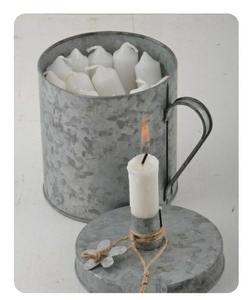 Galvanized Metal Love Decorative <b>Tealight</b> Candle <b>Holders</b> - Product Image 5