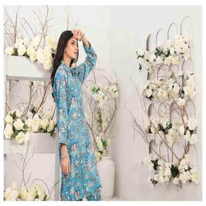 Costumes décontractés 2 pièces de haute qualité Top vente lin imprimé numérique Salwar Kameez Tawakkal marque robe asiatique - Product Image 1