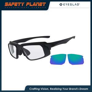 Lunettes de sport de sécurité à lentille transparente Uv400 Lentille optique intérieure Lunettes de soleil de randonnée pour hommes - Product Image 4