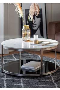 Mobilier de salon au design haut de gamme table d'appoint moderne en marbre tables basses de luxe pour hôtels table d'appoint en acier inoxydable à vendre - Product Image 6