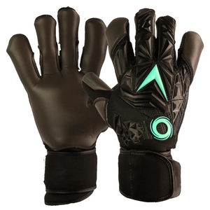 Guantes de portero de cuero para jóvenes y adultos, guantes híbridos negativos con espinas extraíbles para dedos, equipo de portero de fútbol - Product Image 5