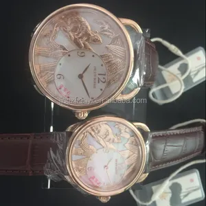 设计和加工 18k 玫瑰金镀手表贝壳加工，手表镶嵌钻石加工，手表零件加工