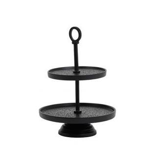 Base para Pastel de Metal de Aluminio con Recubrimiento Negro Estilo Vintage, Elegante para Bodas, Decoración de Mesa, Uso para Servir - Product Image 1