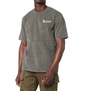 Camiseta profesional con logotipo personalizado para hombre, ropa de lavado ácido, Camiseta holgada estampada para hombre, camiseta de lavado ácido para hombre más vendida - Product Image 3