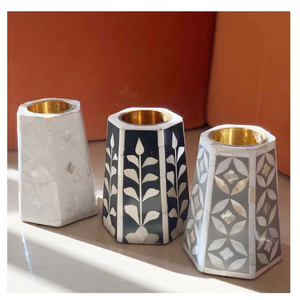 Brûleur à Bakhoor en incrustation d'os de qualité supérieure, design moderne fait à la main, ensemble de brûleur à encens aromatique avec plateau et boîte - Product Image 1