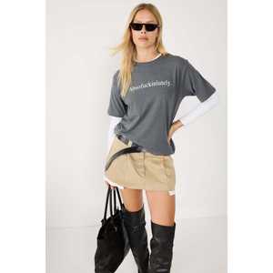 T-shirt décontracté 100% coton avec col rond, coupe classique, manches longues - Product Image 2