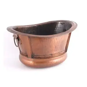 Freestanding without Slipper Antique Square Copper Bathtub Available at Wholesale Price by Robin Export from India