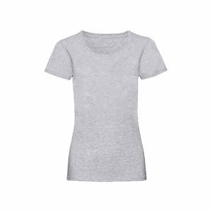 Camiseta gris de alta calidad con estampado informal de talla grande para mujer, camiseta en blanco de manga corta con cuello redondo, Camiseta de punto transpirable a precio al por mayor - Product Image 4
