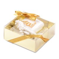 Coffret Cadeau Mini Coran Blanc avec Chapelet Tasbih Parfumé pour Ramadan Aïd Fêtes Mariages et Cadeaux Musulmans