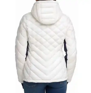 Vente en gros Fabrication de vêtements dernière conception veste matelassée pour femmes fermeture éclair mince vêtements d'hiver respirant remplissage pas cher prix imprimé - Product Image 2