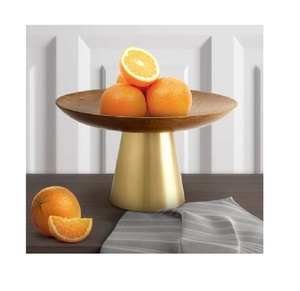 Frutero decorativo moderno elegante con base de mármol, cuenco de lujo decorativo dorado para servir, cuenco indio para servir frutas de diseñador barato - Product Image 2