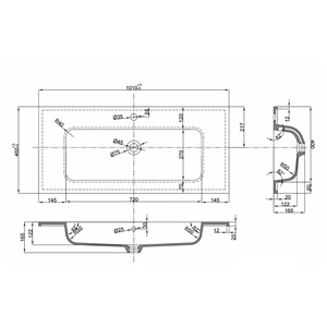 Armadio per bagno in marmo minerale 101x46 cm con lavello incorporato 1 - Product Image 5