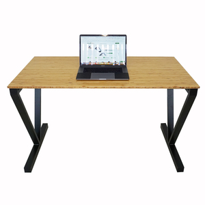 Modern Bamboo <b>Computer</b> <b>Desk</b> 120x60cm Assembled with Iron Legs - Product Image 3
