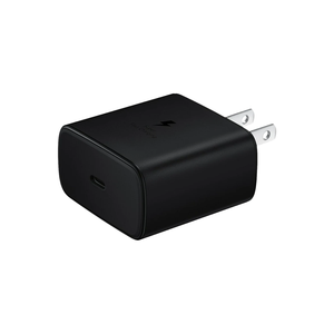 Chargeur de téléphone portable Samsung 25W Super Fast Charging Type-C vers C avec prise US, haute vitesse PD3.1, noir - Product Image 1