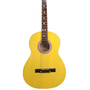 Guitarra Acústica Clásica de 39 Pulgadas con Cuerpo y Mástil de Caoba, 6 Cuerdas, Acabado Brillante Amarillo para Principiantes, Estudiantes y Profesionales - Product Image 5