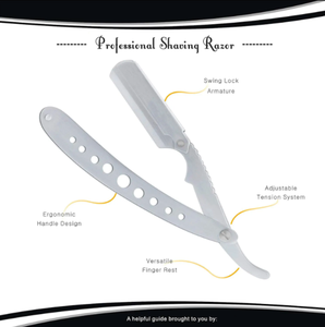 มีดโกนสำหรับร้านตัดผมมืออาชีพแบบคลาสสิกซามูไรตัดคอที่มีคุณภาพโดย anaif - Product Image 3