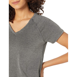 Venta directa de fábrica, camisetas de verano ecológicas con estampado de logotipo personalizado para mujer, cómodas camisetas portátiles de lona teñidas lisas - Product Image 6