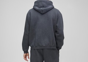 Nuevo diseño mejor calidad fabricante personalizado Boxy chándal conjuntos Unisex algodón Zip Up Sudadera con capucha gris oscuro hombres chándal - Product Image 3