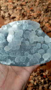 Piedra preciosa curativa de racimo de Calcedonia negra tallada de calidad superior para colección decoración del hogar o regalo - Product Image 3