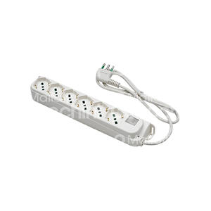 MULTI-SOCKET 6-Place 2P + T 16A pitido/cable de 1,5 m Interruptor bipolar no iluminado - Product Image 1