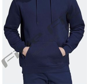 เสื้อกันหนาวมีฮู้ดแบบสวมหัวสำหรับผู้ชายเสื้อสเวตเชิ้ตแฟชั่นลำลองผ้าฝ้ายผสมสีพื้น - Product Image 6