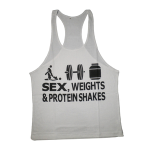Camiseta sin mangas de algodón 100% transpirable con estampado personalizado para hombre, ropa de entrenamiento informal para Fitness activo - Product Image 2