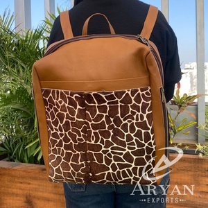 Nueva mochila duradera de cuero genuino de alta calidad para mujeres estudiantes mochila de viaje convertible grande multifuncional con estampado de animales - Product Image 1