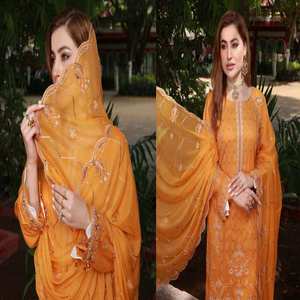 Trajes étnicos Salwar de Pakistán e India, trajes de mujer de 3 piezas con bordado de MI Creation party wear - Product Image 5