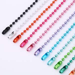 कुत्ते टैग चांदी मनका श्रृंखला हार स्टेनलेस स्टील की गेंद श्रृंखला - Product Image 5