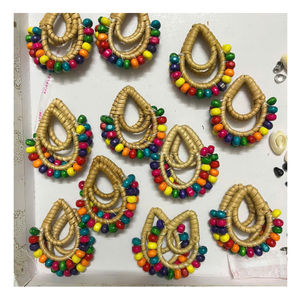 Arte de pendientes de ratán natural 100% de Vietnam: ligero, natural, de moda, ideal para el desgaste de pendientes de ratán y una decoración impresionante - Product Image 3