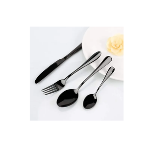 Prix de gros Cuillère en acier inoxydable Vaisselle personnalisée Cuillère Couverts Ensemble de 24 pièces Meilleur cadeau d'occasion - Product Image 2