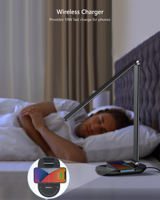 VOCOlinc Station de charge rapide mobile 3 en 1 Chargeur sans fil avec lampe de bureau à lumière LED