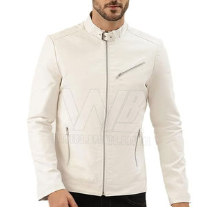 Veste en cuir de haute qualité pour homme, col montant, mode hiver, manches longues, coupe-vent et respirante - Product Image 3