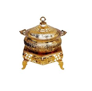 Copper Plated Shiny Polished Hotel Catering Service Chafing Dish With <b>Stand</b> Buffet Food Warmer Pot Dinner Table Serving Dishes - Product Image 2