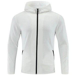 Sweat à capuche à manches longues pour homme 2026, séchage rapide, respirant, élastique, pour la course à pied en plein air, le sport, le fitness, col rond, motif rayé - Product Image 1