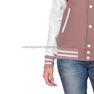Blouson universitaire matelassé en coton respirant, design personnalisé, avec broderie et finition teinte MCACVJ-343 – Tendance de la mode féminine en gros - Product Image 6