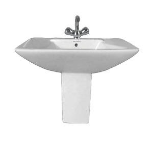 Articles sanitaires en céramique Toilette monobloc moderne et antique avec lavabo suspendu au mur Lavabos à demi-pied sur table Lavabos - Product Image 1