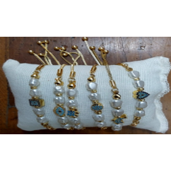 Pulseras de Macramé con Cuentas y Protección Contra el Mal de Ojo, Joyería Resistente al Deslustre con Gemas y Piedras - Product Image 2