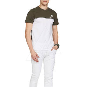 Vente en gros de t-shirts pour hommes en tissu tricoté à motif de lettres avec logo personnalisé-Service OEM respirant à séchage rapide - Product Image 4