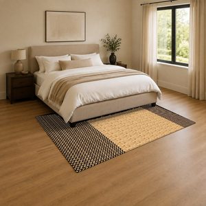 Tapis de salon en chenille antidérapant, imprimé numériquement, motif design rouge bordeaux, lavable en machine, vente en gros RUGS DEPOT LXDP-1005 - Product Image 3