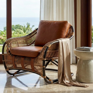 Ensemble de chaises de jardin en rotin écologiques, minimalistes, durables et confortables pour parc, villa, ferme, salon, hôtel et salle à manger - Product Image 3