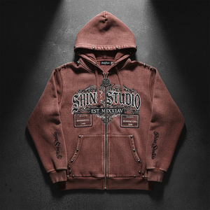 Custom DTF Dtg Printing Full Zip Winter <b>Hoodie</b> <b>Y2k</b> Streetwear Men High Quality Heavyweight Oversized Regular Fit 100% Cotton - Product Image 1