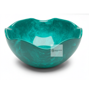 Bol de service en résine turquoise pour la cuisine - Product Image 4
