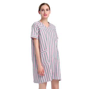 Traje de enfermería unisex reutilizable, bata de hospital de tamaño mediano a XL con mangas cortas, bata de paciente para uso médico de maternidad - Product Image 5