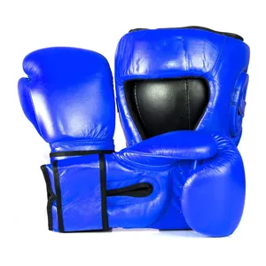 Shemax 2024 OEM nueva moda hecha en Pakistán alta calidad personalizada artes marciales boxeo MMA cuero guantes de boxeo y protectores de cabeza conjunto - Product Image 2
