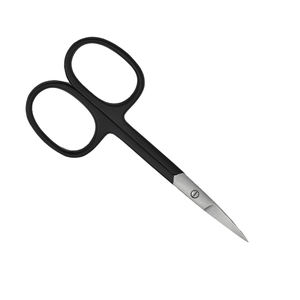 Ciseaux à ongles à cuticules de haute qualité lame tranchante droite poignée enduite noire ciseaux à cuticules en acier inoxydable allemand - Product Image 4