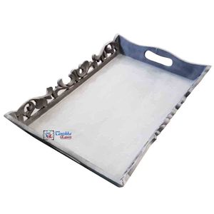 Bandeja Rectangular de Madera para Servir, Plato de Madera Artesanal con Asas para Cocina y Comedor, Venta al por Mayor OEM - Product Image 1