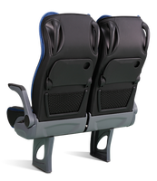 Siège de bus de luxe Star Vip avec repose-pieds en option, modèle GS 500-2 (Turquie), certifié ISO9001, qualité professionnelle, matériau PIC